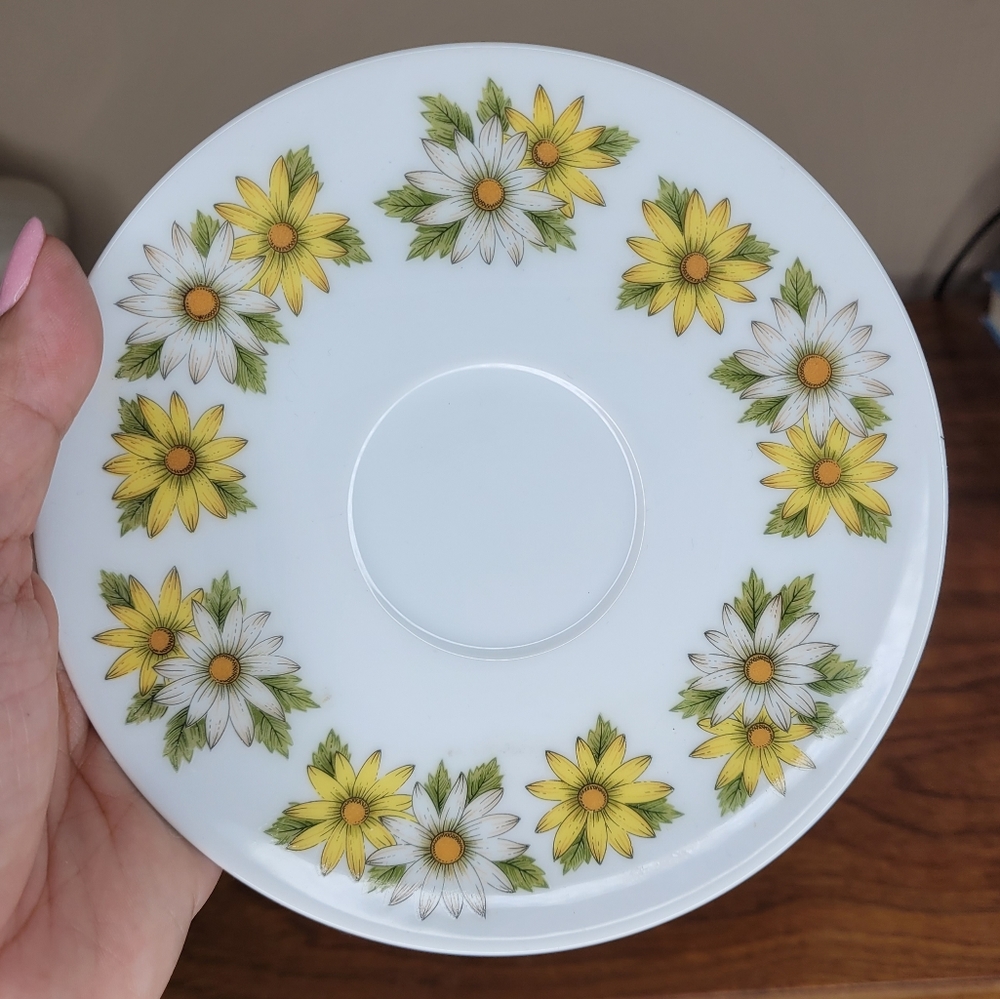 Vtg Noritake Cookin Serve China Daisy Pattern (Marguerite) 2 tea cups & saucers - Picture 5 of 9